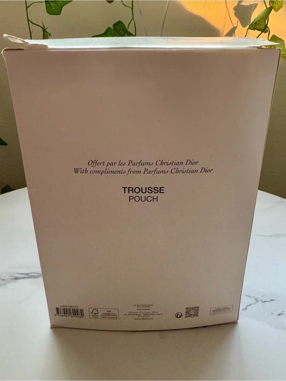 Dior White Drawstring Bucket Bag with Chain Strap brand new authentic!